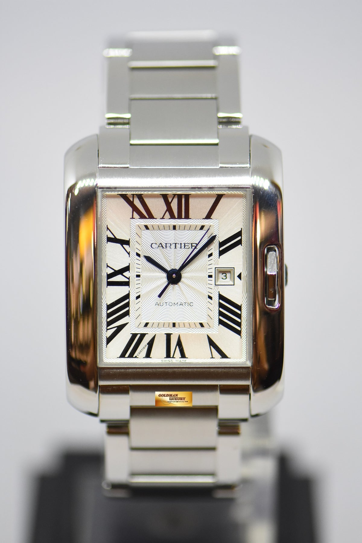 [SOLD] CARTIER ANGLAISE 30mm MIDSIZE STEEL IN BRACELET AUTOMATIC 3511 (MINT)