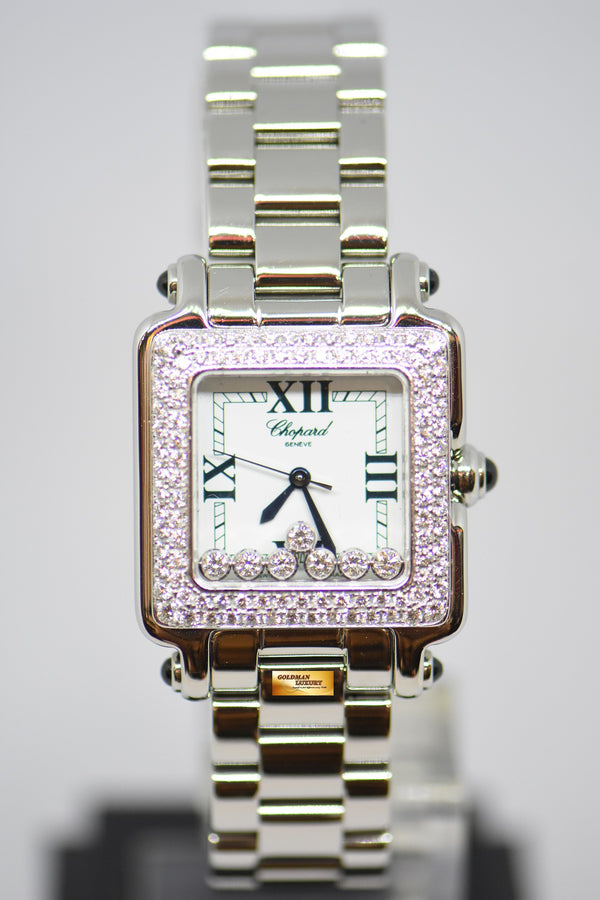 [SOLD] CHOPARD HAPPY DIAMONDS LADIES 26mm STEEL IN BRACELET QUARTZ 27/8349 (MINT)