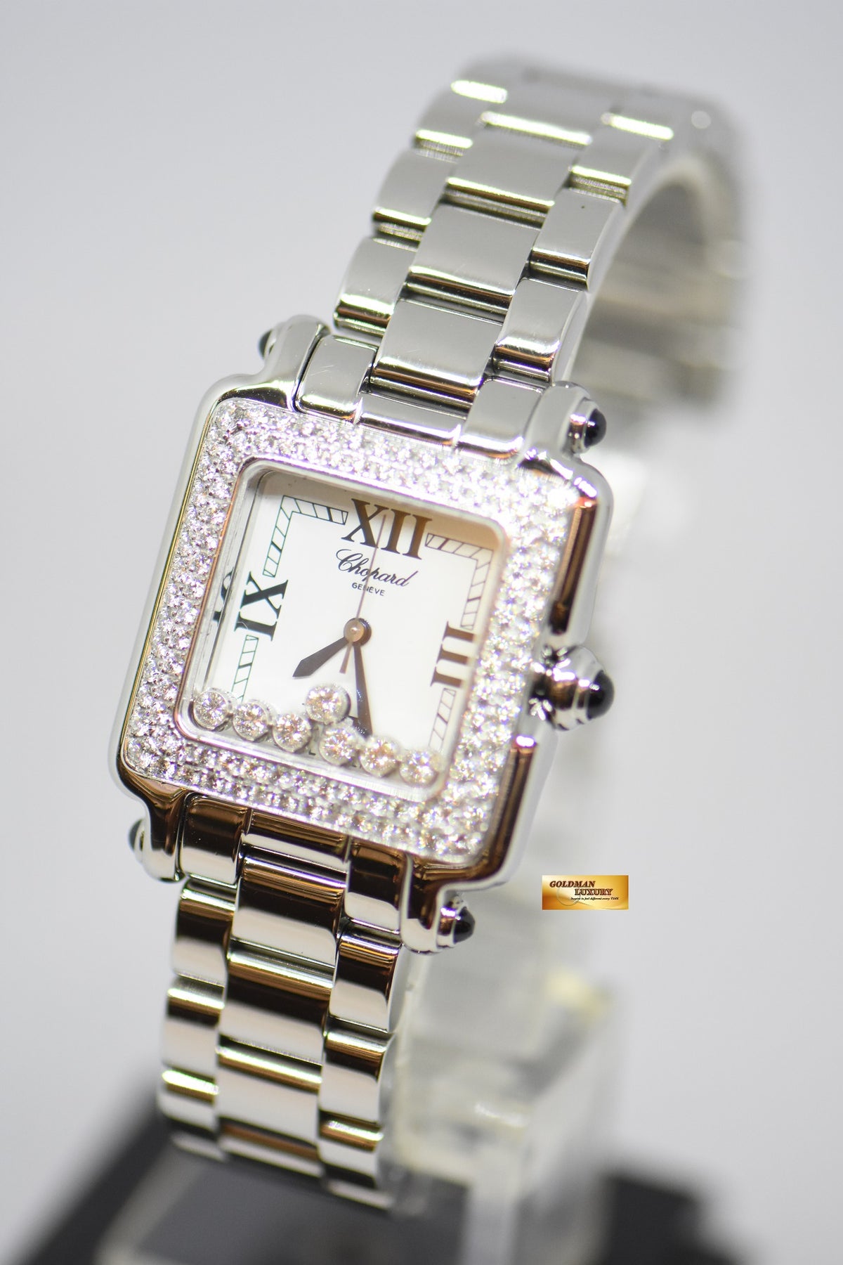 [SOLD] CHOPARD HAPPY DIAMONDS LADIES 26mm STEEL IN BRACELET QUARTZ 27/8349 (MINT)