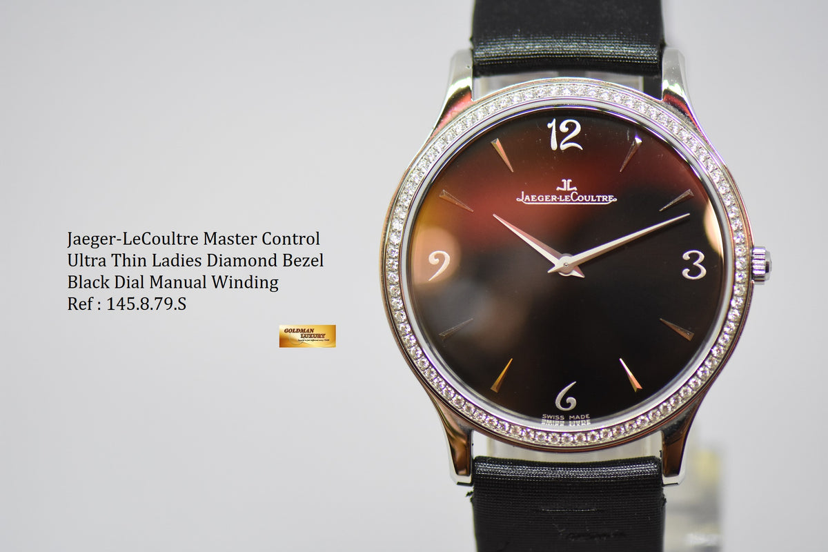 [SOLD] JLC MASTER CONTROL ULTRA THIN LADIES DIAMOND BEZEL 145.8.79.s MANUAL WINDING (NEAR MINT)