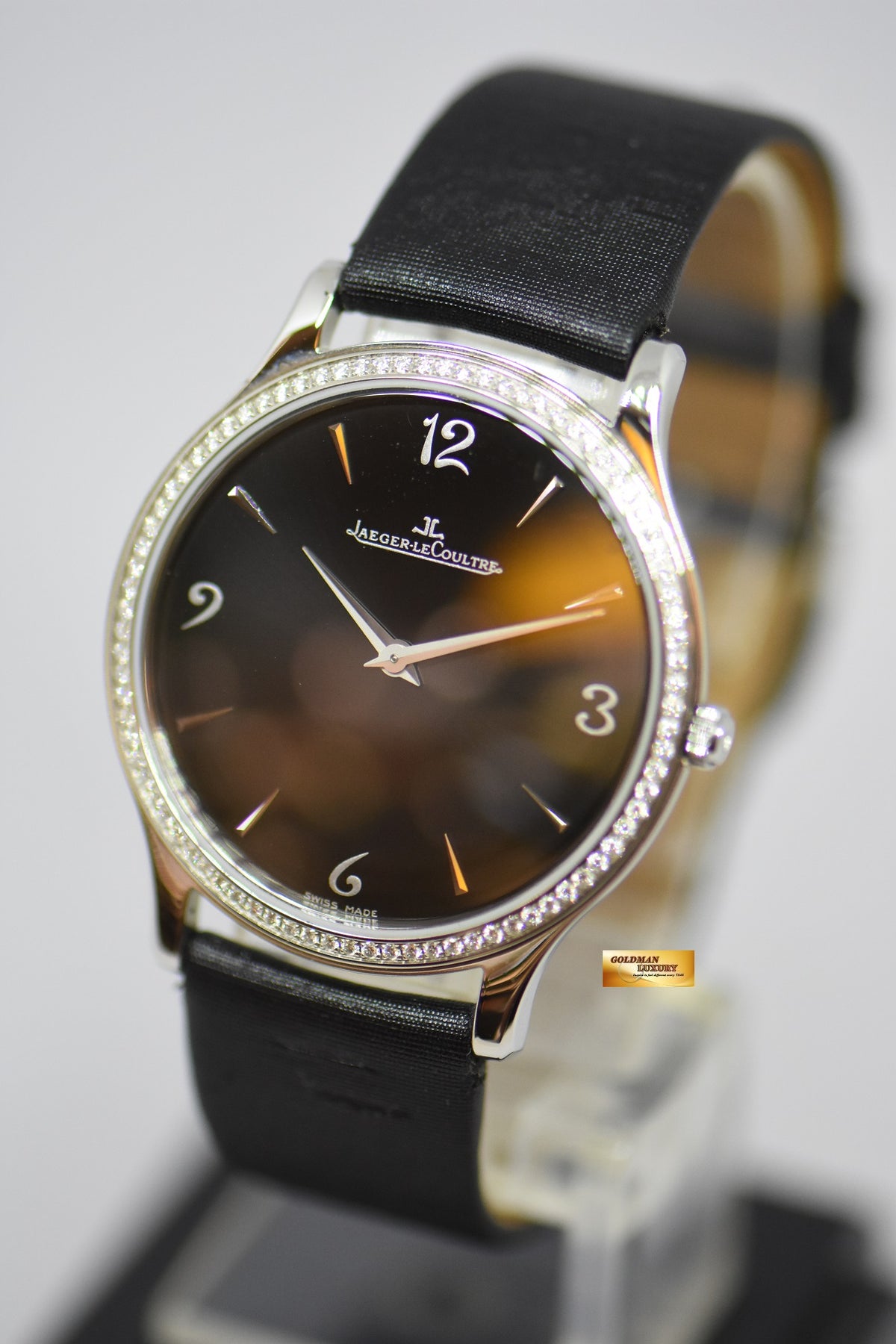 [SOLD] JLC MASTER CONTROL ULTRA THIN LADIES DIAMOND BEZEL 145.8.79.s MANUAL WINDING (NEAR MINT)