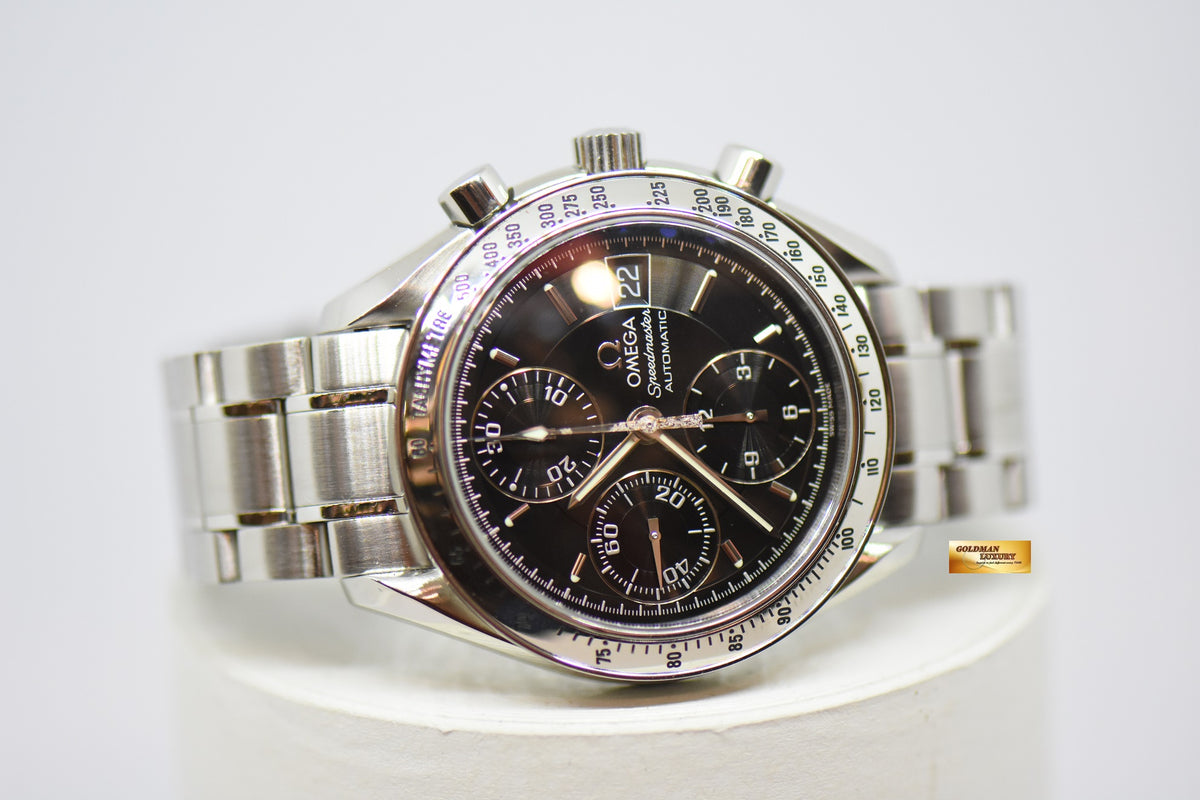 [SOLD] OMEGA SPEEDMASTER CHRONOGRAPH DATE 38mm STEEL IN BRACELET BLACK 3513.5000 (MINT)