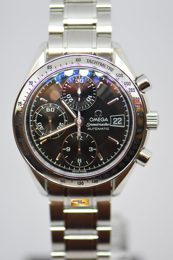 [SOLD] OMEGA SPEEDMASTER CHRONOGRAPH DATE 38mm STEEL IN BRACELET BLACK 3513.5000 (MINT)