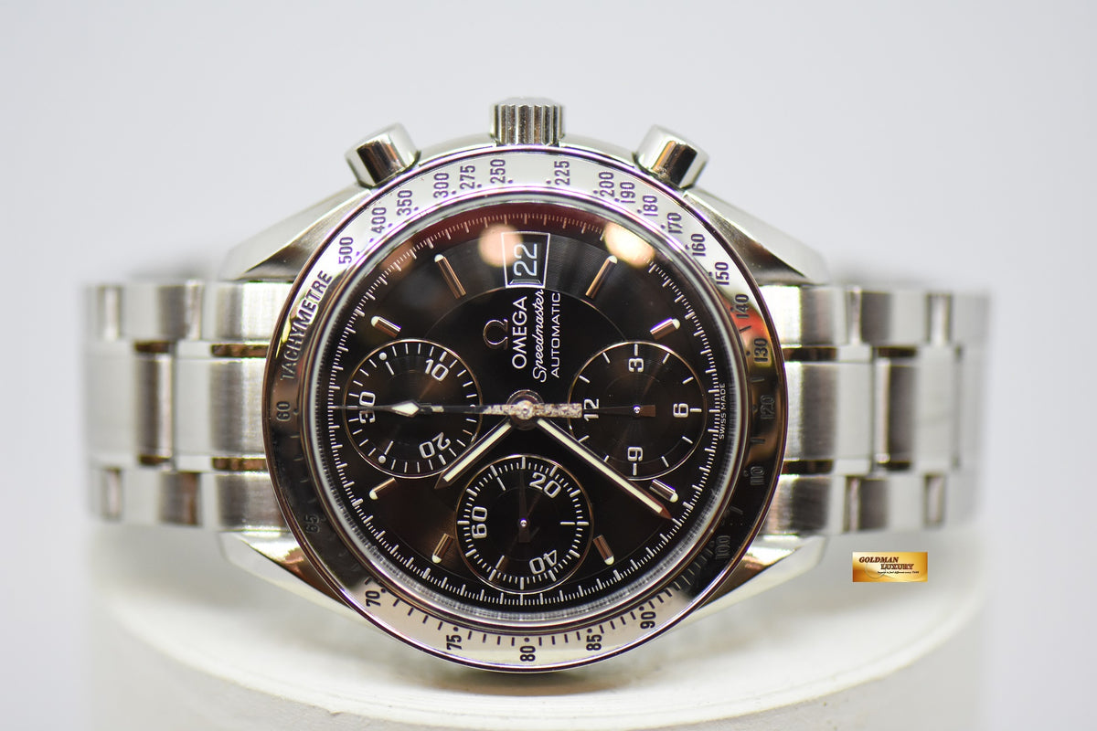 [SOLD] OMEGA SPEEDMASTER CHRONOGRAPH DATE 38mm STEEL IN BRACELET BLACK 3513.5000 (MINT)