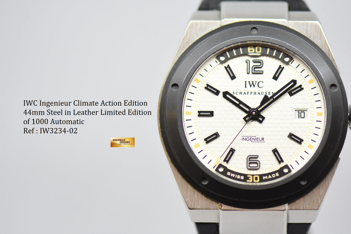 [SOLD] IWC INGENIEUR CLIMATE ACTION 44mm AUTOMATIC SS IW3234-02 (LIMITED EDITION OF 1000) (NEAR MINT)