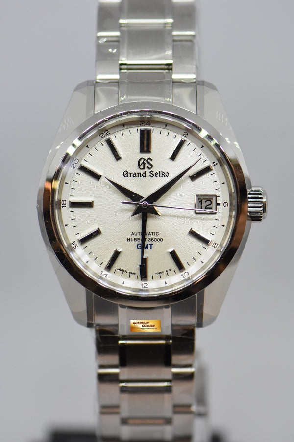 GRAND SEIKO “MT. IWATE” GMT HI-BEAT 36000 40mm STEEL IN BRACELET AUTOMATIC SBGJ201G (NEW-UNWORN)