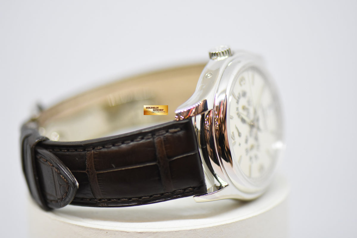 [SOLD] PATEK PHILIPPE COMPLICATIONS ANNUAL CALENDAR MOON-PHASE w/ POWER RESERVE 18K WHITE GOLD AUTOMATIC 5146G (MINT)