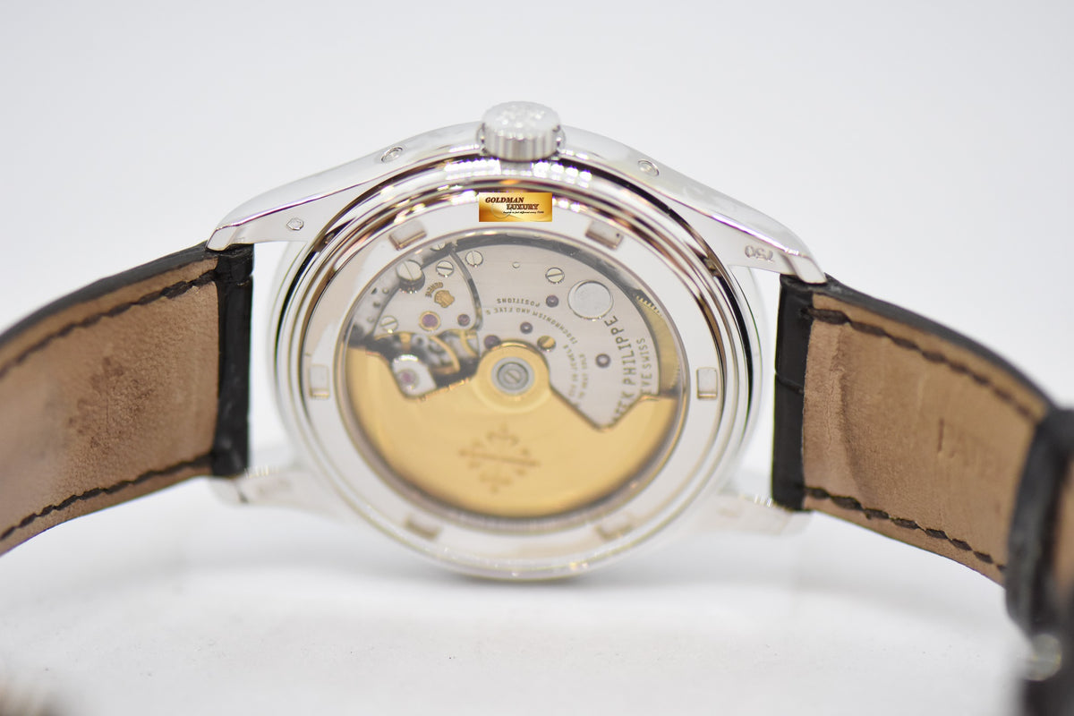 [SOLD] PATEK PHILIPPE COMPLICATIONS ANNUAL CALENDAR MOON-PHASE w/ POWER RESERVE 18K WHITE GOLD AUTOMATIC 5146G (MINT)