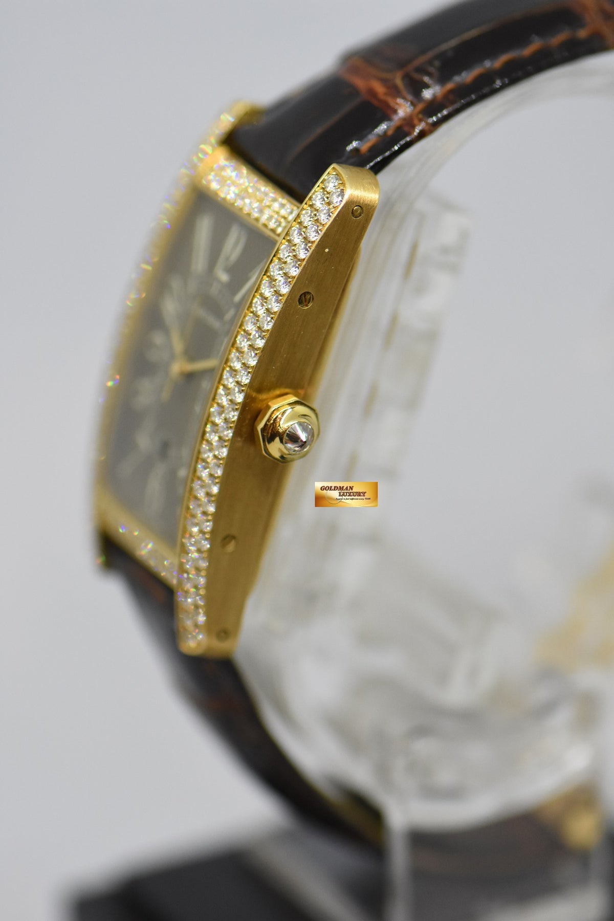 [SOLD] CARTIER TANK AMERICAINE LADIES 18K ROSE GOLD ORIGINAL FACTORY DIAMONDS AUTOMATIC 2483 (MINT)