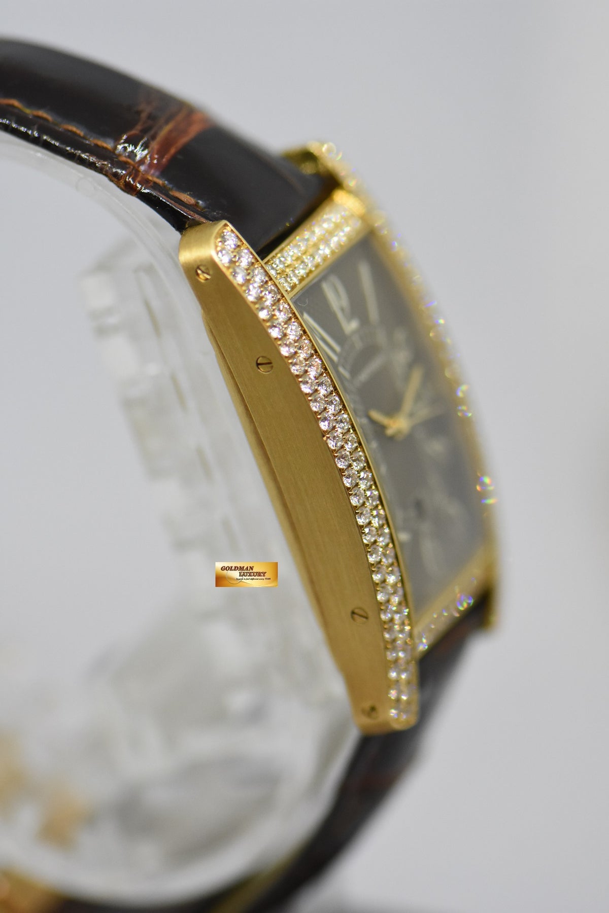 [SOLD] CARTIER TANK AMERICAINE LADIES 18K ROSE GOLD ORIGINAL FACTORY DIAMONDS AUTOMATIC 2483 (MINT)