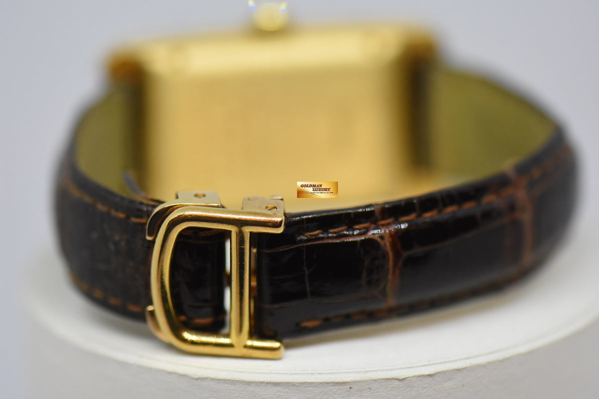 [SOLD] CARTIER TANK AMERICAINE LADIES 18K ROSE GOLD ORIGINAL FACTORY DIAMONDS AUTOMATIC 2483 (MINT)