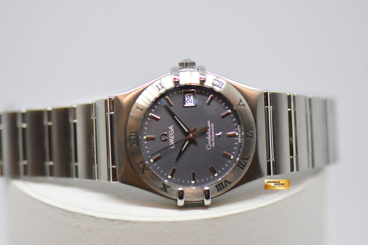 [SOLD] OMEGA CONSTELLATION LADIES 27mm STEEL IN BRACELET TEXTURED BLUE DIAL AUTOMATIC 1592.4000 (NEAR MINT)