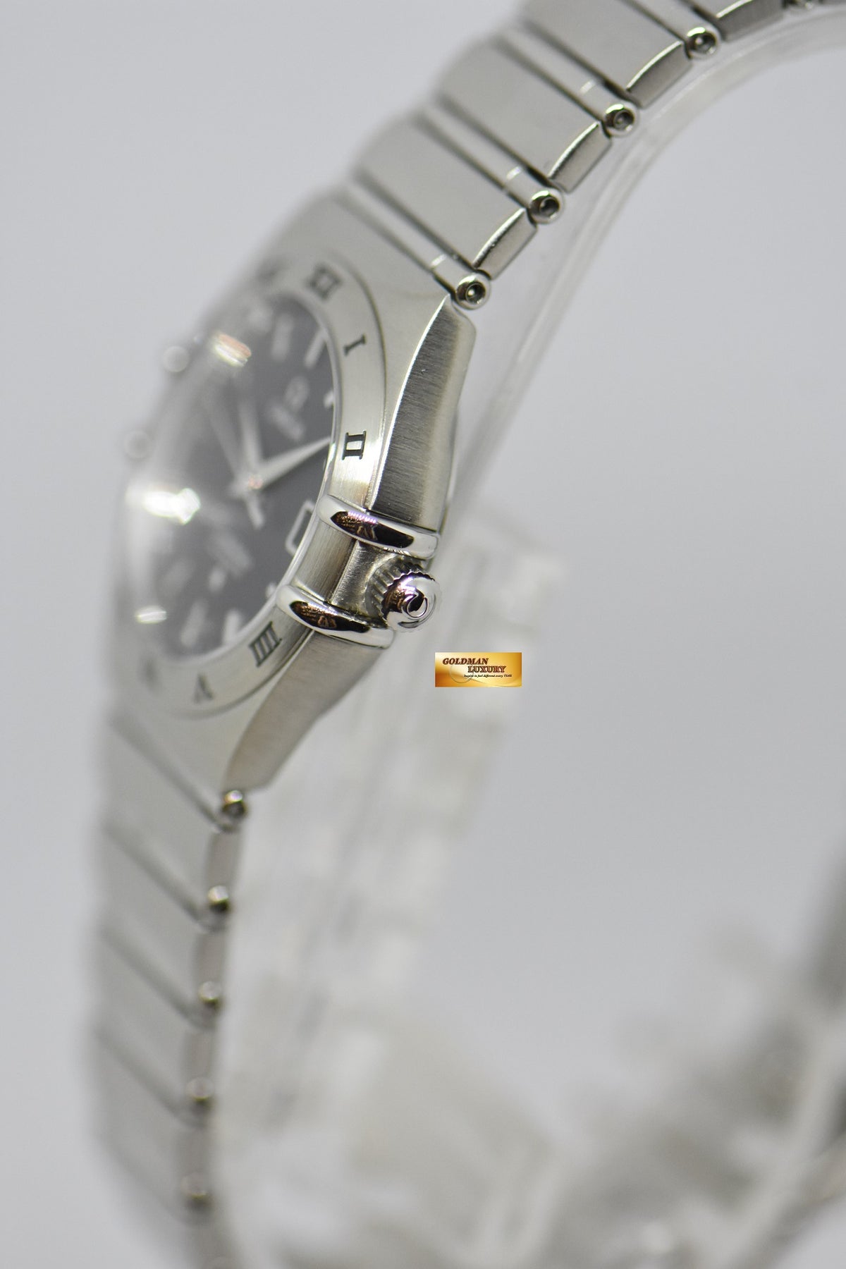 [SOLD] OMEGA CONSTELLATION LADIES 27mm STEEL IN BRACELET TEXTURED BLUE DIAL AUTOMATIC 1592.4000 (NEAR MINT)