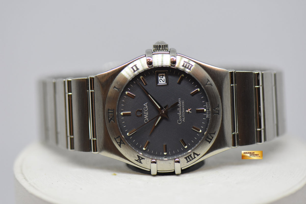 [SOLD] OMEGA CONSTELLATION LADIES 27mm STEEL IN BRACELET TEXTURED BLUE DIAL AUTOMATIC 1592.4000 (NEAR MINT)