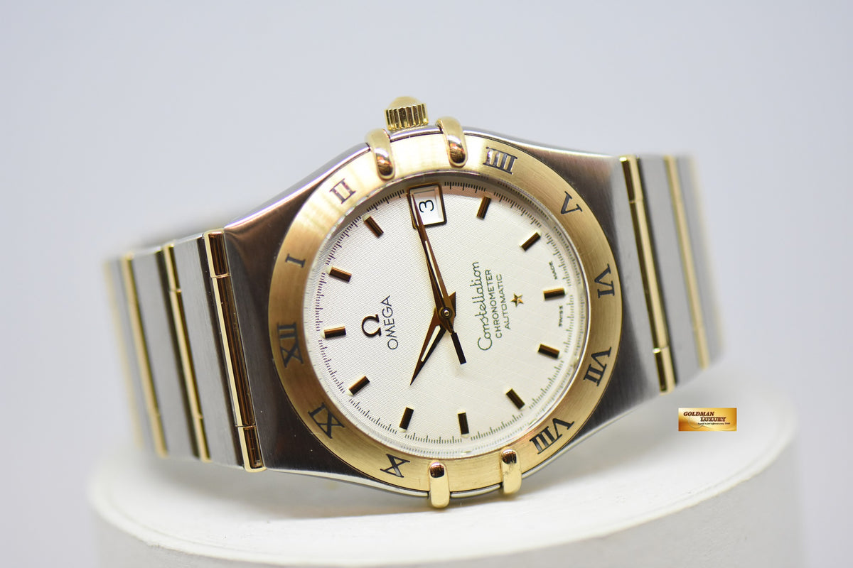 [SOLD] OMEGA CONSTELLATION MENS 36mm HALF-GOLD IN BRACELET WHITE DIAL AUTOMATIC 1202.3000 (NEAR MINT)