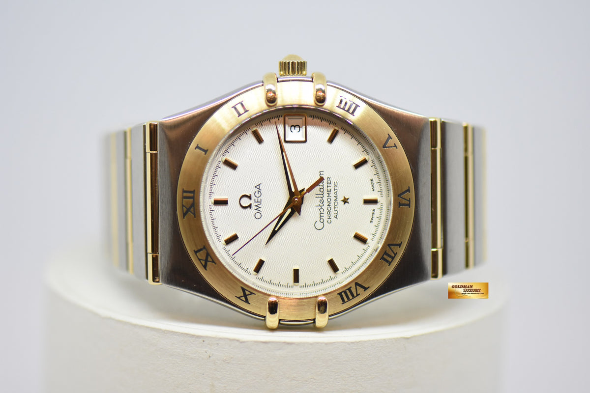 [SOLD] OMEGA CONSTELLATION MENS 36mm HALF-GOLD IN BRACELET WHITE DIAL AUTOMATIC 1202.3000 (NEAR MINT)
