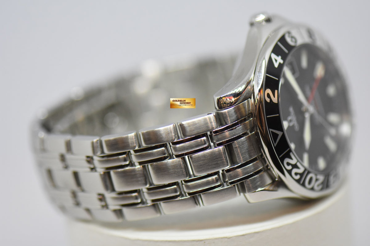 [SOLD] OMEGA SEAMASTER 300 GMT “50TH ANNIVERSARY” STEEL IN BRACELET BLACK DIAL AUTOMATIC 2534.5000 (NEAR MINT)