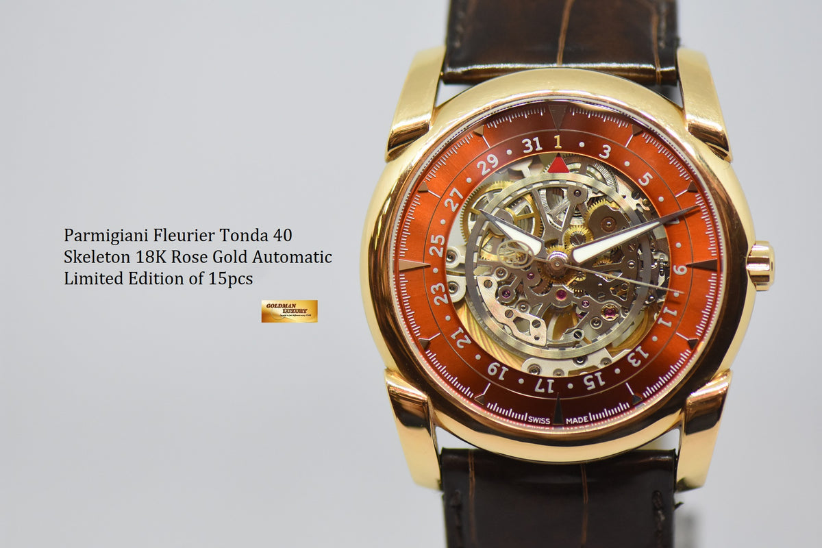 [SOLD] PARMIGIANI FLEURIER TONDA 40 SKELETON 18K ROSE GOLD LIMITED EDITION OF 15 AUTOMATIC (NEAR MINT)