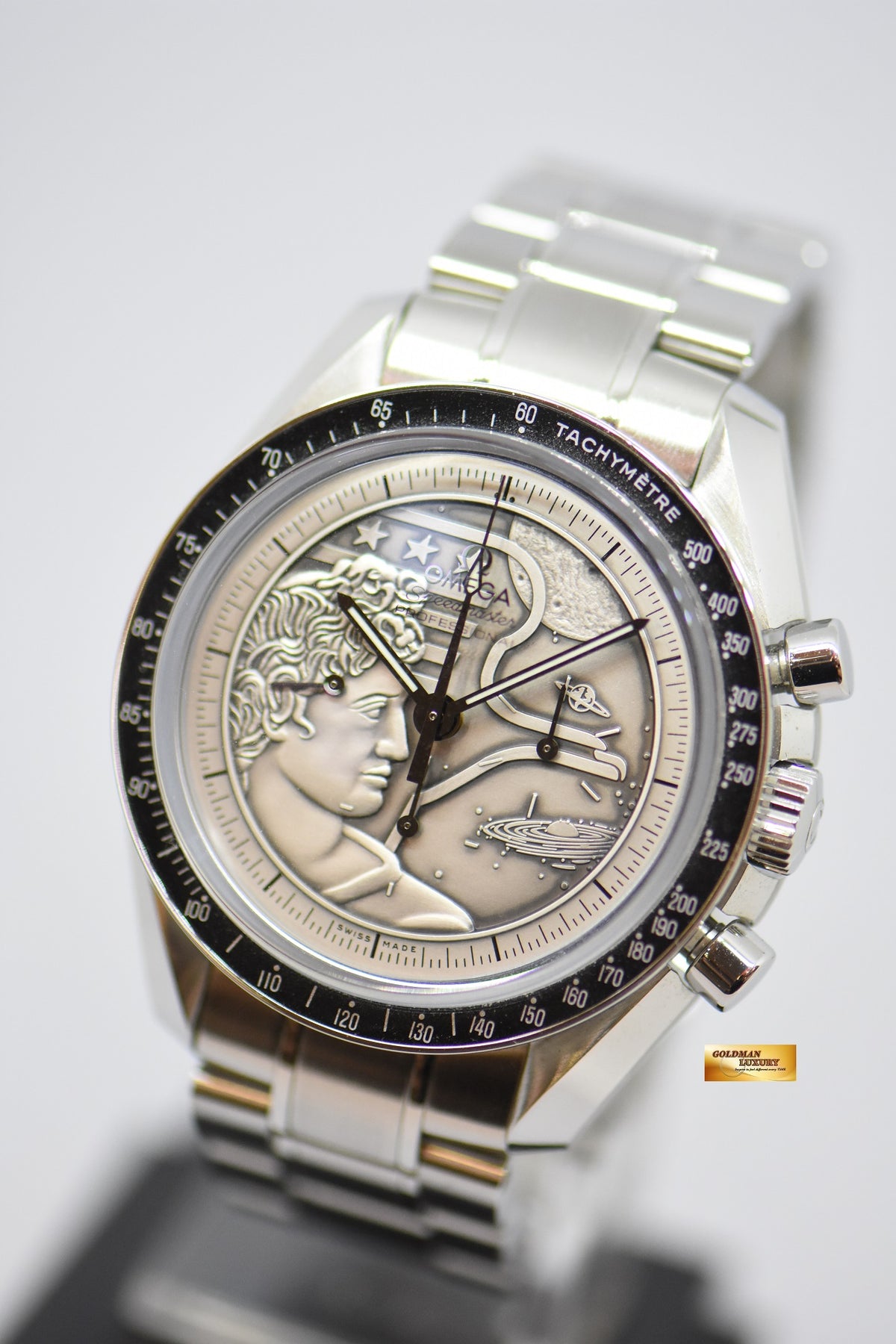 [SOLD] OMEGA SPEEDMASTER CHRONOGRAPH MOONWATCH APOLLO 17 SILVER COIN “ZEUS” DIAL 40TH ANNIVERSARY LIMITED EDITION (MINT)
