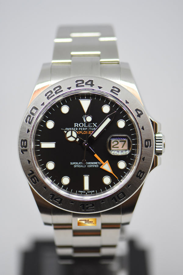 [SOLD] ROLEX OYSTER PERPETUAL EXPLORER II 42mm STEEL IN BRACELET BLACK 216570 (MINT)