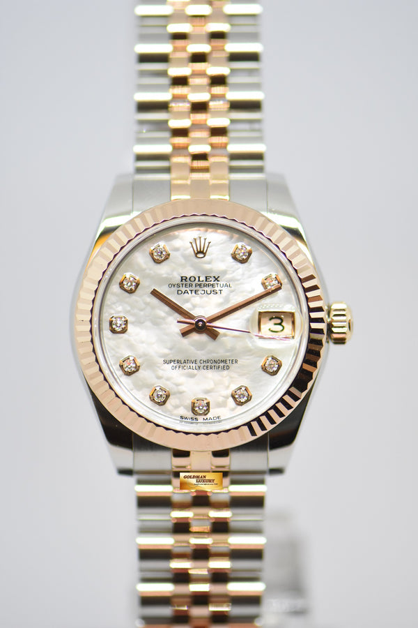 [SOLD] ROLEX OYSTER DATEJUST 31mm MOP DIAMONDS DIAL HALF-EVEROSE GOLD JUBILEE BRACELET AUTOMATIC 178271 (LNIB)