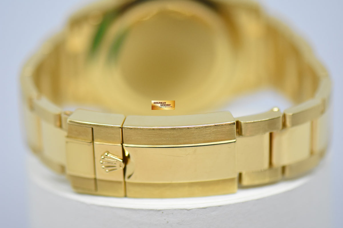 [SOLD] ROLEX OYSTER PERPETUAL DAYTONA CHRONOGRAPH 40mm GOLD IN BRACELET EMERALD GREEN DIAL 116508 (UNPOLISHED SET)