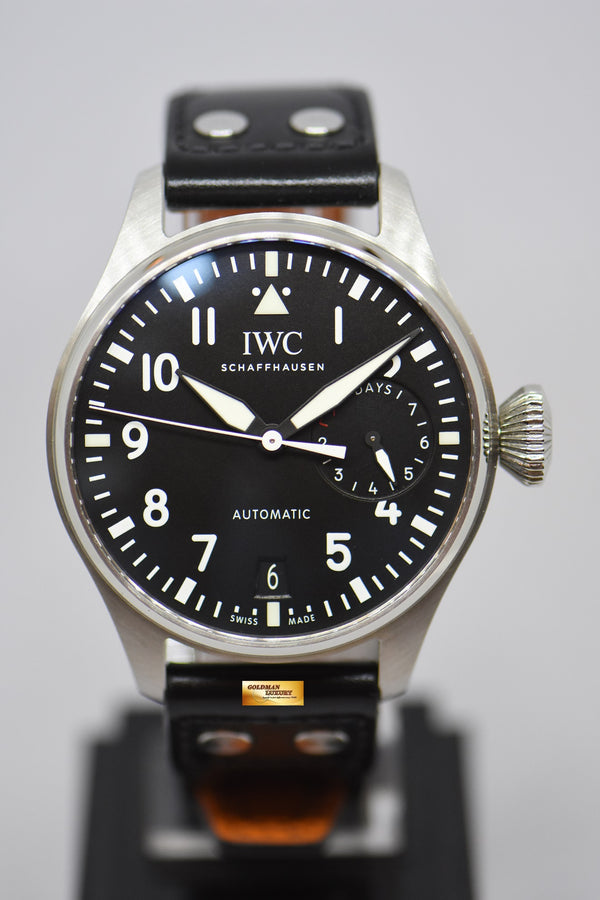 [SOLD] IWC BIG PILOT 46mm 7 DAYS POWER RESERVE STEEL IN LEATHER AUTOMATIC IW5009-12 (LNIB)