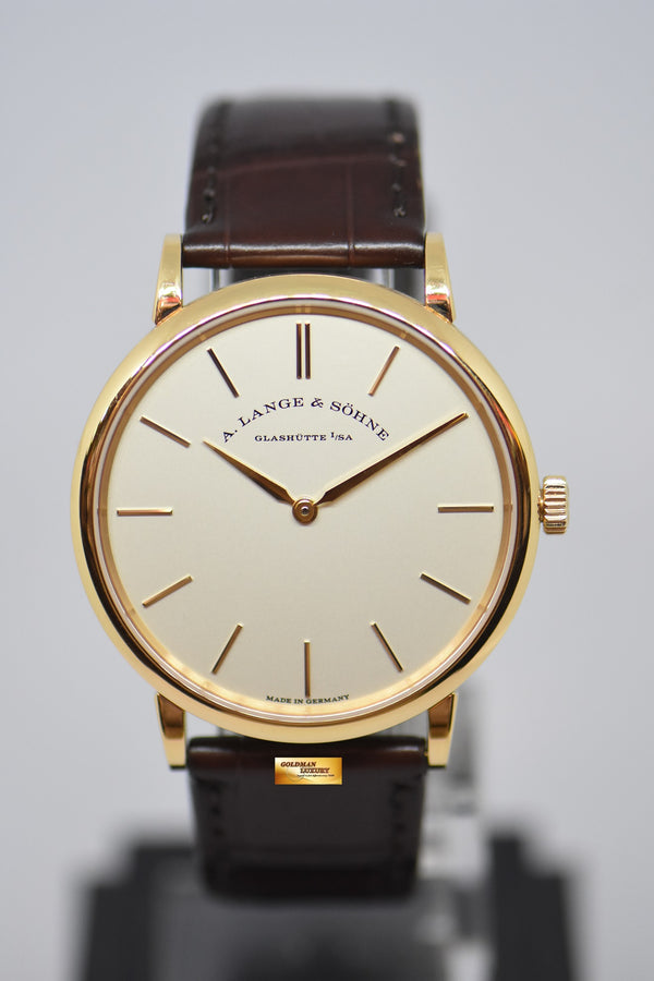 [SOLD] A.LANGE & SOHNE SAXONIA THIN 37mm ROSE GOLD IN LEATHER MANUAL WINDING 201.033 (LNIB)