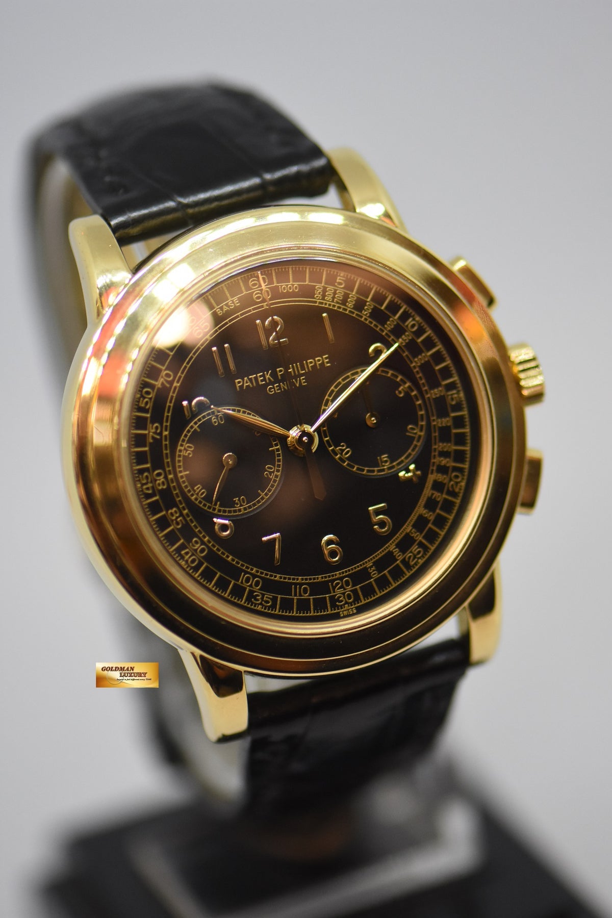 [SOLD] PATEK PHILIPPE CHRONOGRAPH 40mm YELLOW GOLD IN LEATHER MANUAL WINDING 5070J (NEAR MINT)