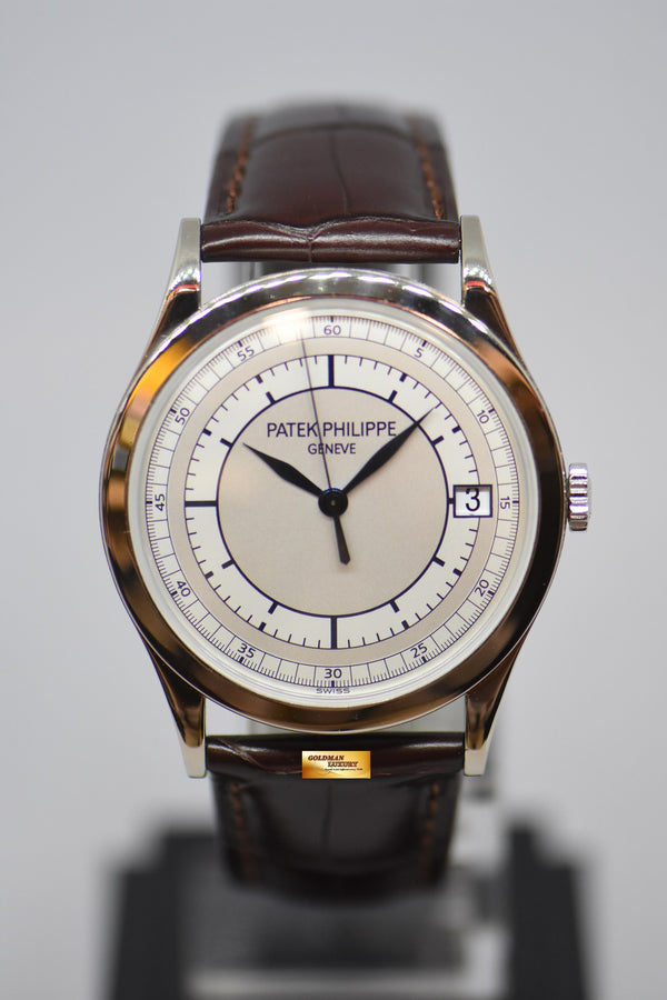[SOLD] PATEK PHILIPPE CALATRAVA 38mm WHITE GOLD SECTOR DIAL AUTOMATIC 5296G (NEAR MINT)