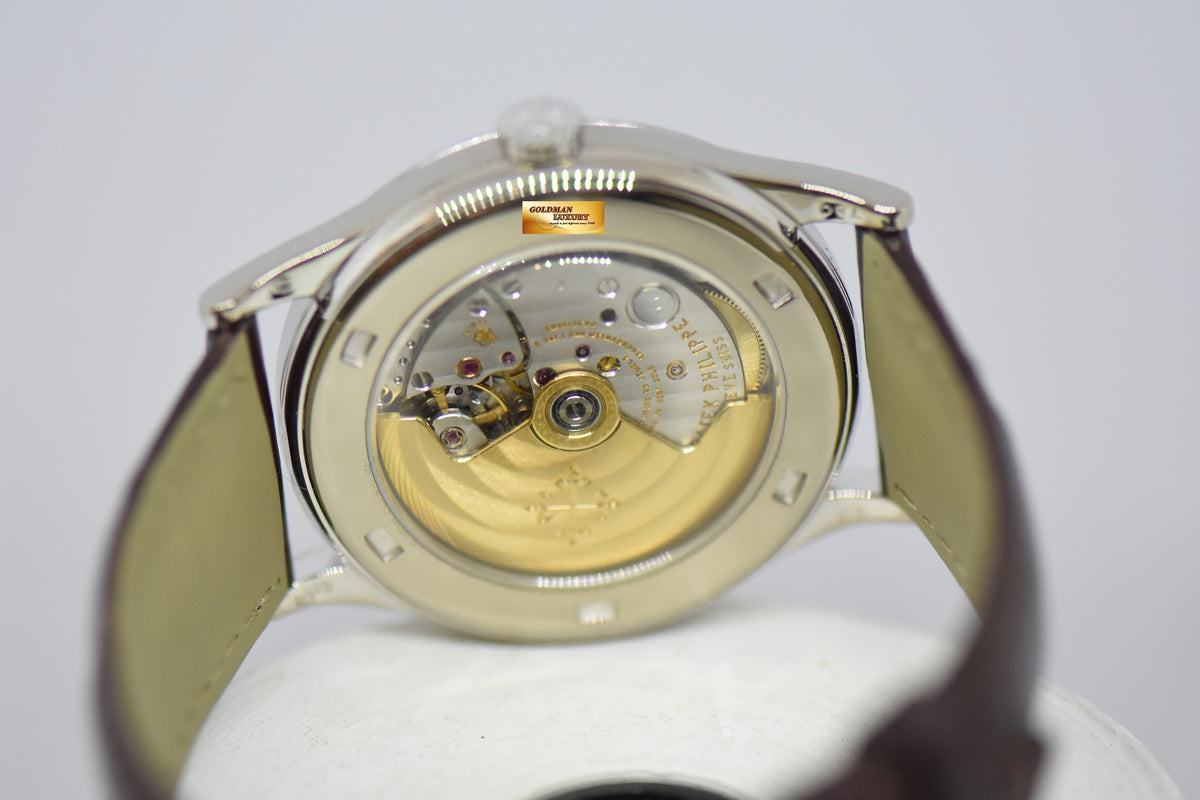 [SOLD] PATEK PHILIPPE CALATRAVA 38mm WHITE GOLD SECTOR DIAL AUTOMATIC 5296G (NEAR MINT)