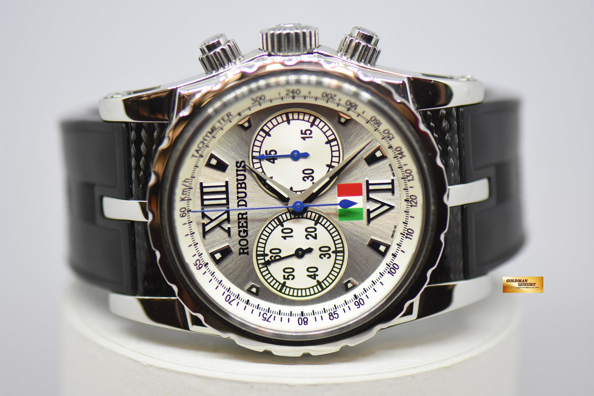 [SOLD] ROGER DUBUIS SYMPATHIE CHRONOGRAPH 43mm ITALIAN EDITION STEEL IN RUBBER MANUAL WINDING LIMITED EDITION OF 88 (NEAR MINT)