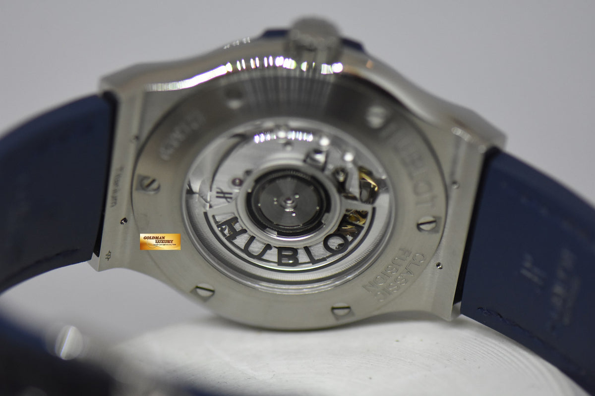 [SOLD] HUBLOT CLASSIC FUSION 42mm STEEL / TITANIUM AUTOMATIC BLUE 542.NX.7170.LR (MINT)
