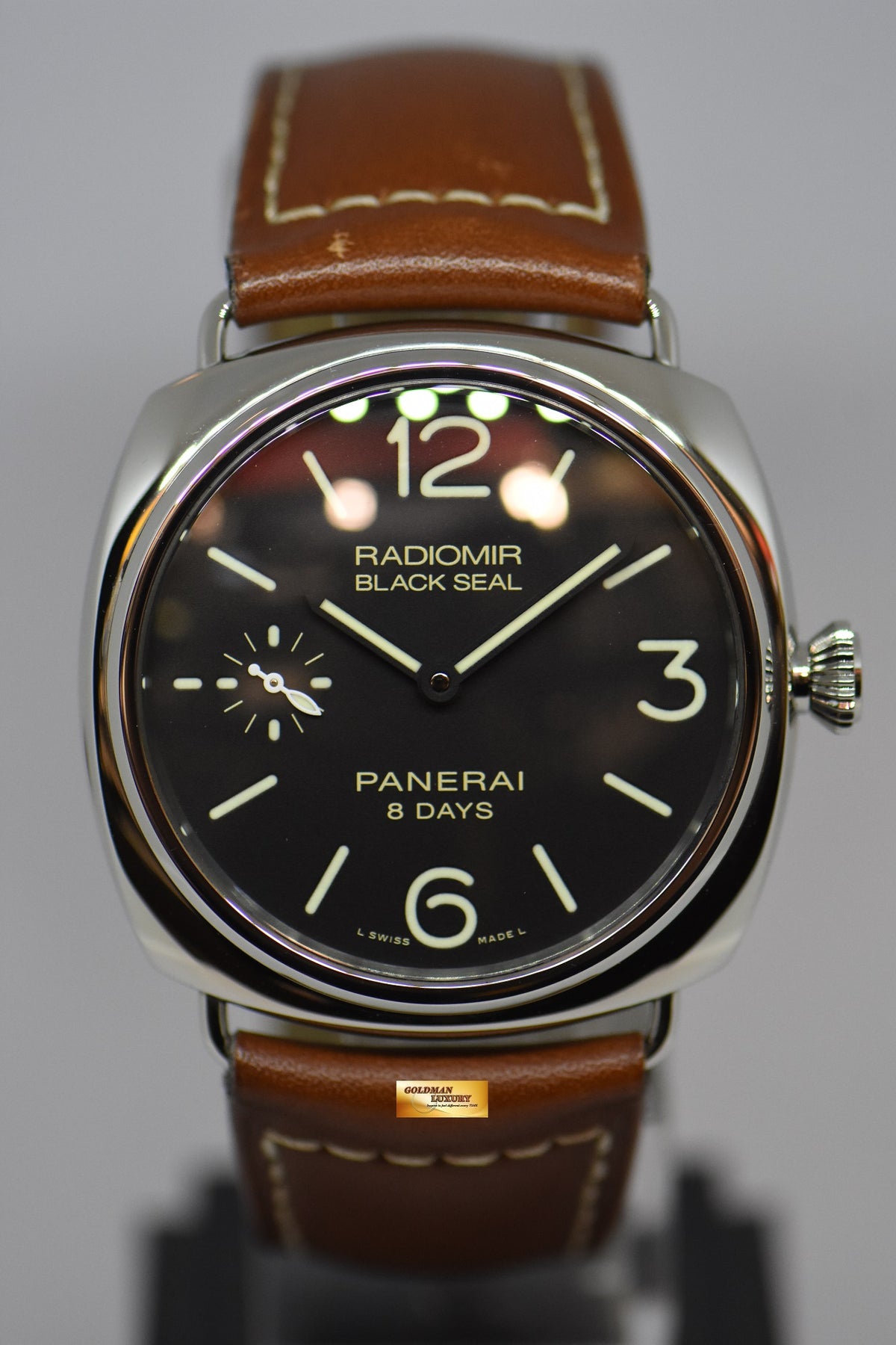 [SOLD] PANERAI RADIOMIR BLACK SEAL 45mm 8 DAYS POWER RESERVE P.5000 MANUAL WINDING PAM 609 (LNIB)