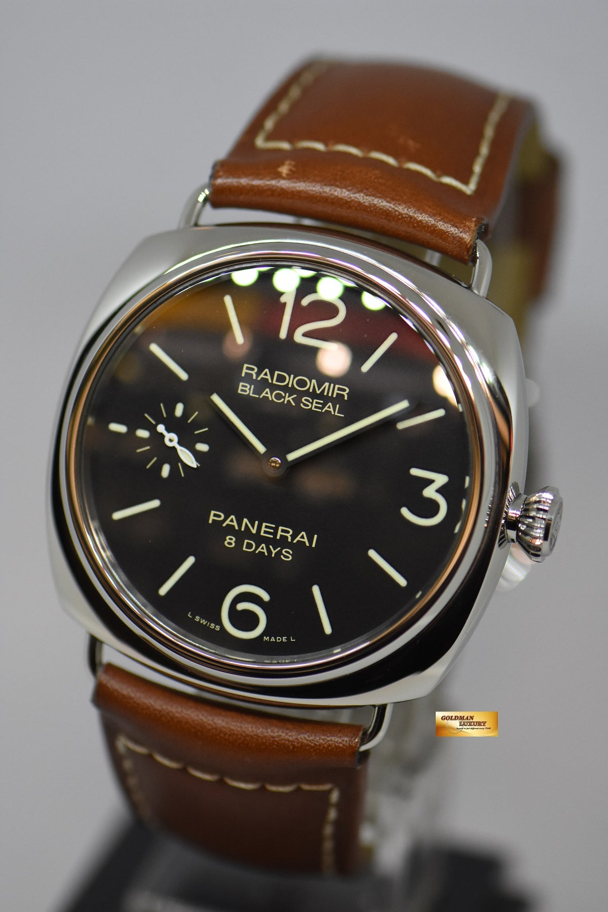 [SOLD] PANERAI RADIOMIR BLACK SEAL 45mm 8 DAYS POWER RESERVE P.5000 MANUAL WINDING PAM 609 (LNIB)