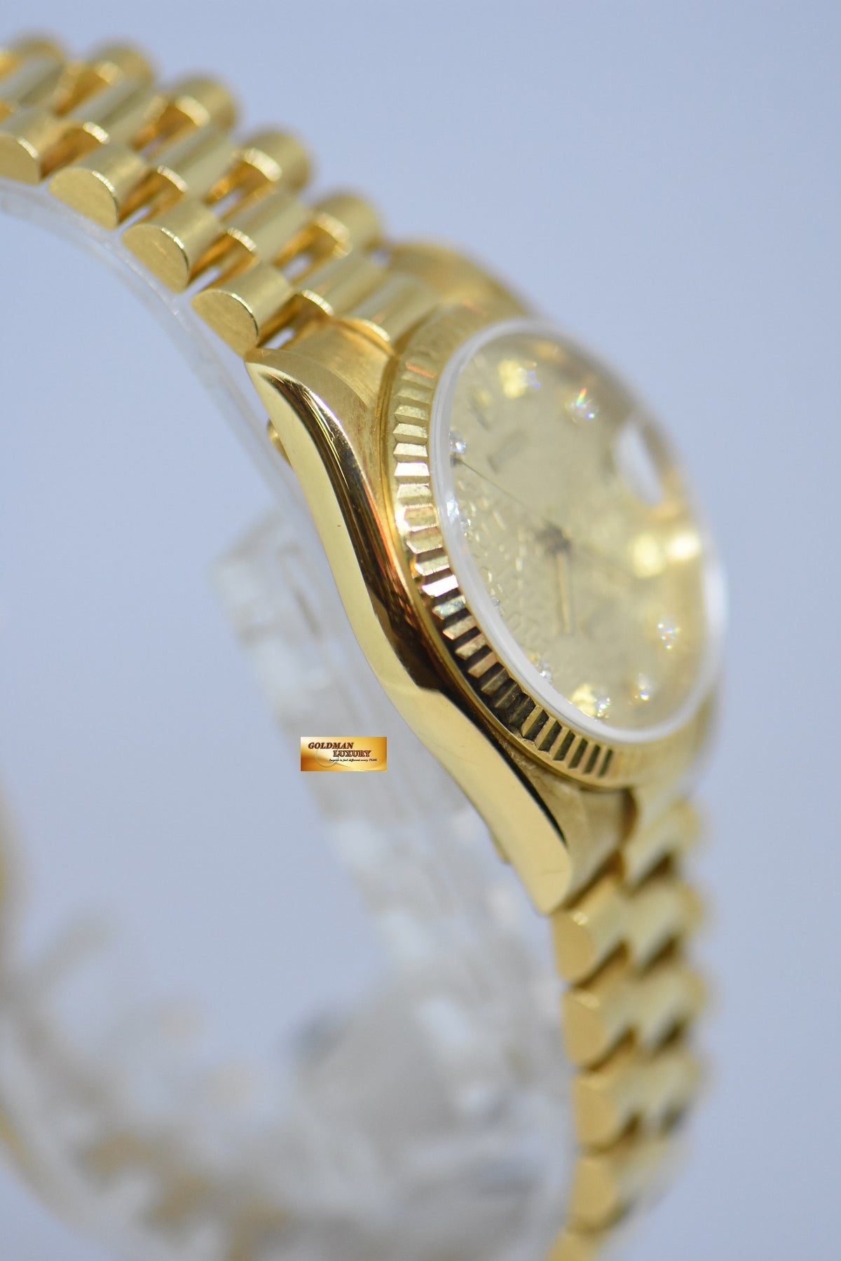 [SOLD] ROLEX OYSTER PERPETUAL DATEJUST 31mm GOLD DIAMOND COMPUTER DIAL 68278 (MINT)