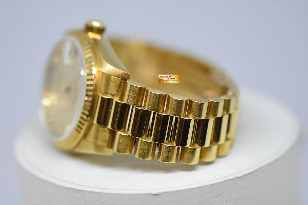 [SOLD] ROLEX OYSTER PERPETUAL DATEJUST 31mm GOLD DIAMOND COMPUTER DIAL 68278 (MINT)