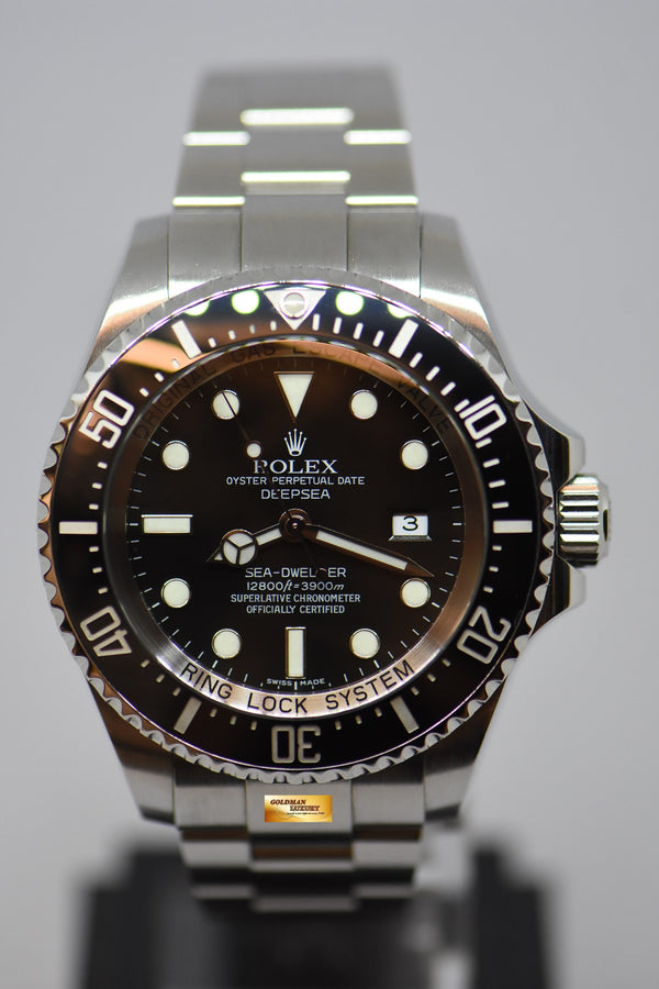 [SOLD] ROLEX OYSTER PERPETUAL DEEPSEA 44mm MARK 1 DIAL STEEL IN BRACELET BLACK DIAL 116660 (MINT)