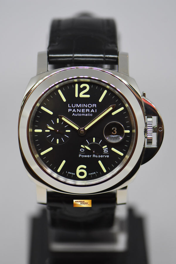 [SOLD] PANERAI LUMINOR MARINA 44mm POWER RESERVE STEEL IN LEATHER STRAP PAM 1090 AUTOMATIC (MINT)