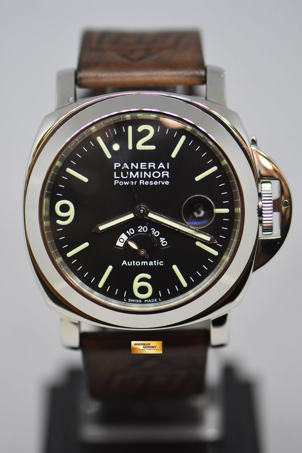 [SOLD] PANERAI LUMINOR MARINA 44mm POWER RESERVE STEEL IN LEATHER STRAP PAM 27 AUTOMATIC (MINT)