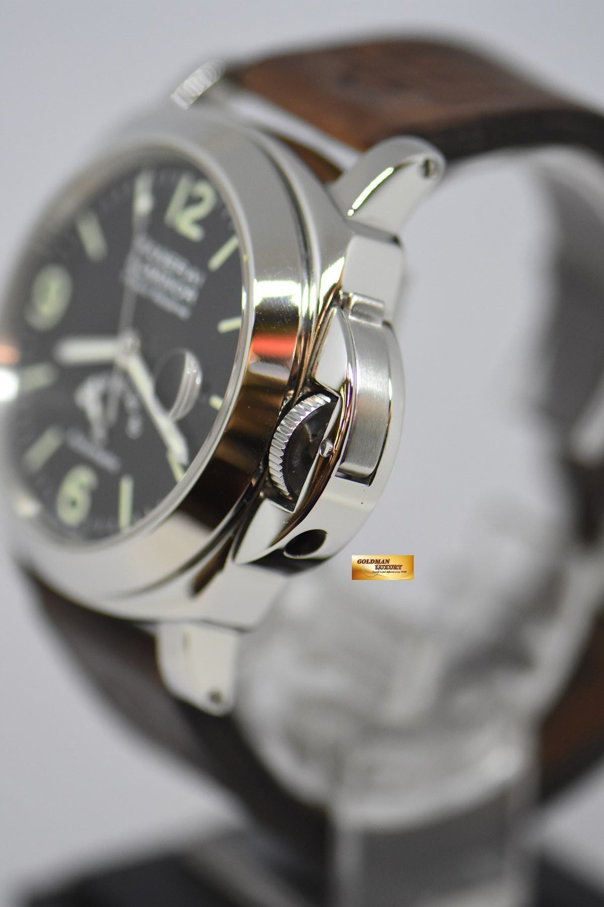 [SOLD] PANERAI LUMINOR MARINA 44mm POWER RESERVE STEEL IN LEATHER STRAP PAM 27 AUTOMATIC (MINT)