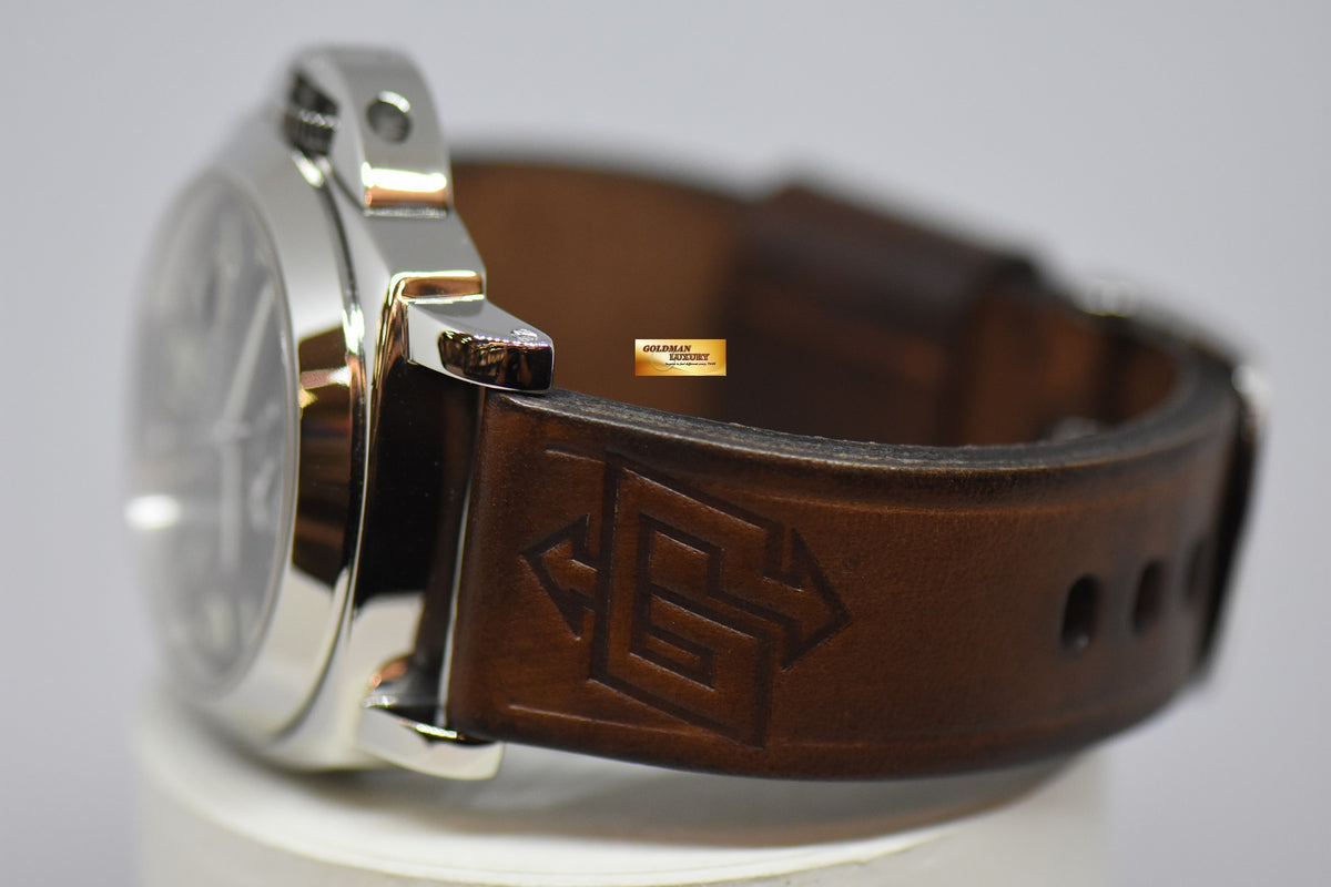 [SOLD] PANERAI LUMINOR MARINA 44mm POWER RESERVE STEEL IN LEATHER STRAP PAM 27 AUTOMATIC (MINT)