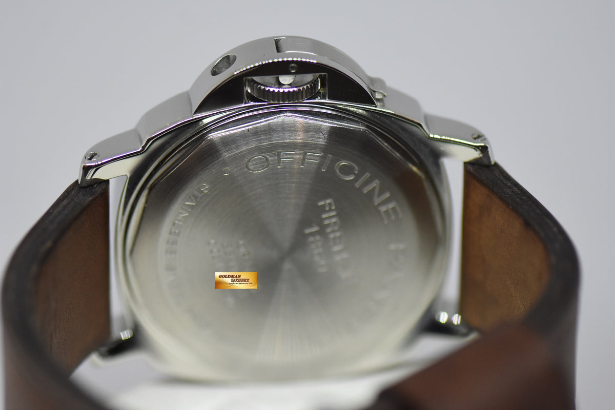 [SOLD] PANERAI LUMINOR MARINA 44mm POWER RESERVE STEEL IN LEATHER STRAP PAM 27 AUTOMATIC (MINT)