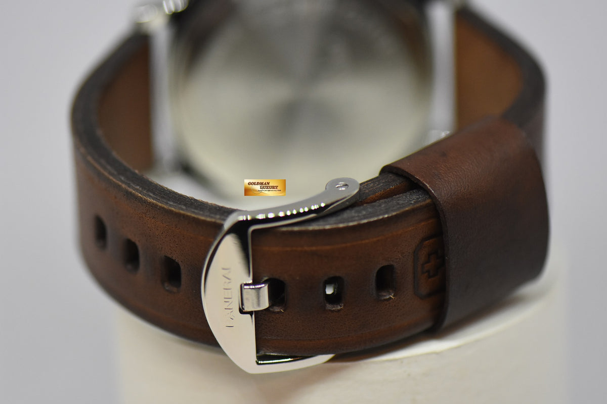 [SOLD] PANERAI LUMINOR MARINA 44mm POWER RESERVE STEEL IN LEATHER STRAP PAM 27 AUTOMATIC (MINT)