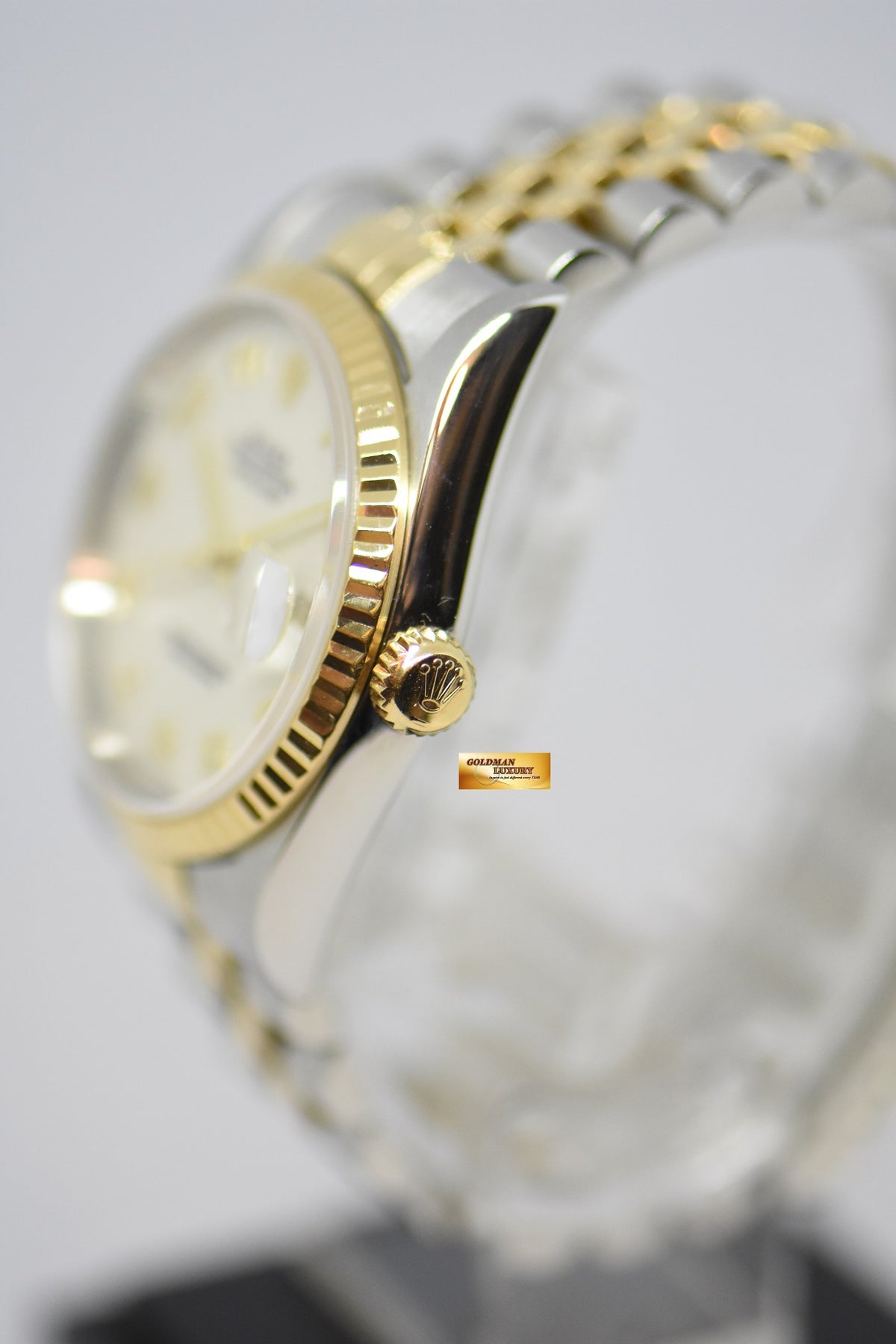 [SOLD] ROLEX OYSTER DATEJUST 36mm ARABIC NUMERAL COMPUTER DIAL HALF-GOLD JUBILEE BRACELET AUTOMATIC 16233 (MINT)