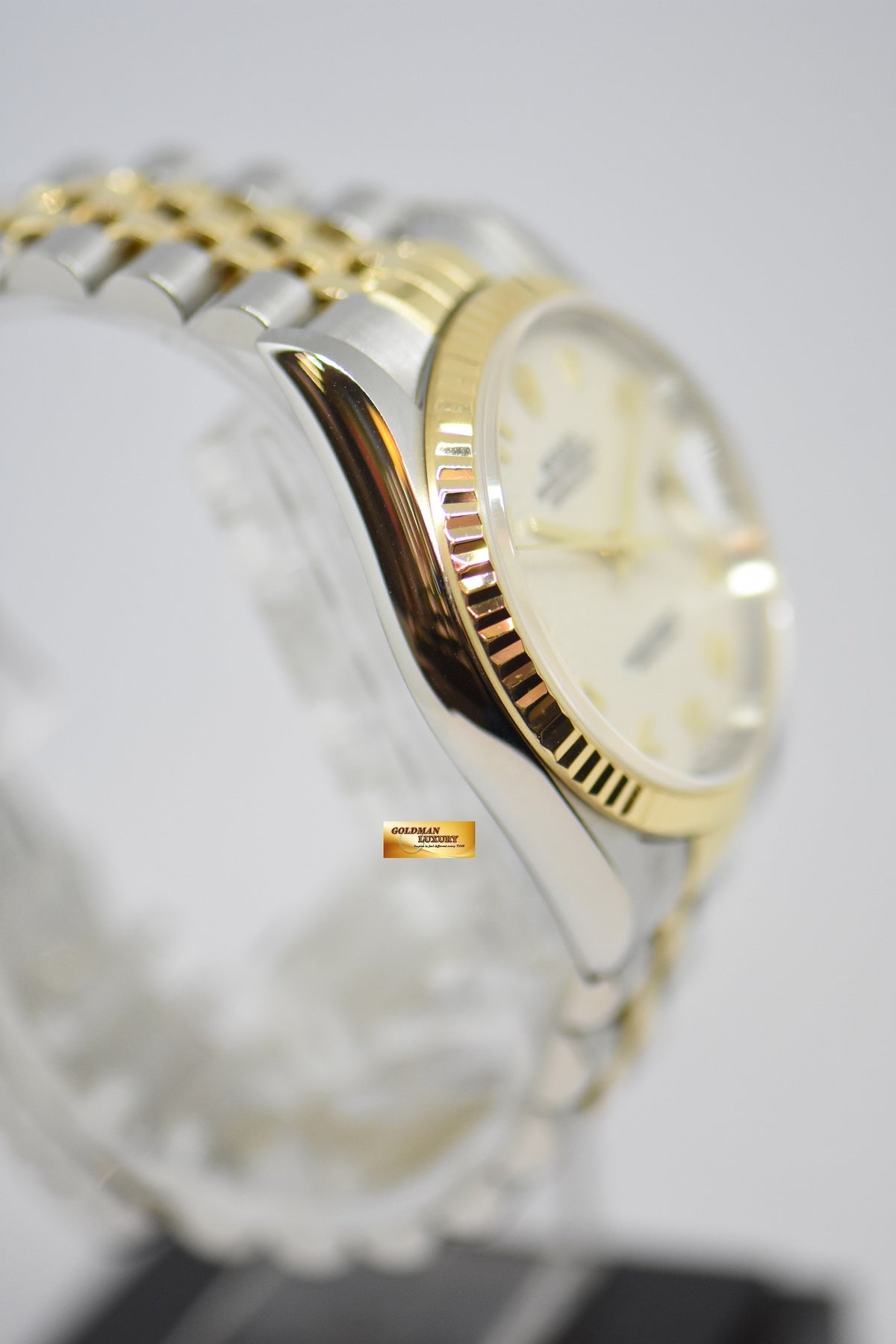 [SOLD] ROLEX OYSTER DATEJUST 36mm ARABIC NUMERAL COMPUTER DIAL HALF-GOLD JUBILEE BRACELET AUTOMATIC 16233 (MINT)