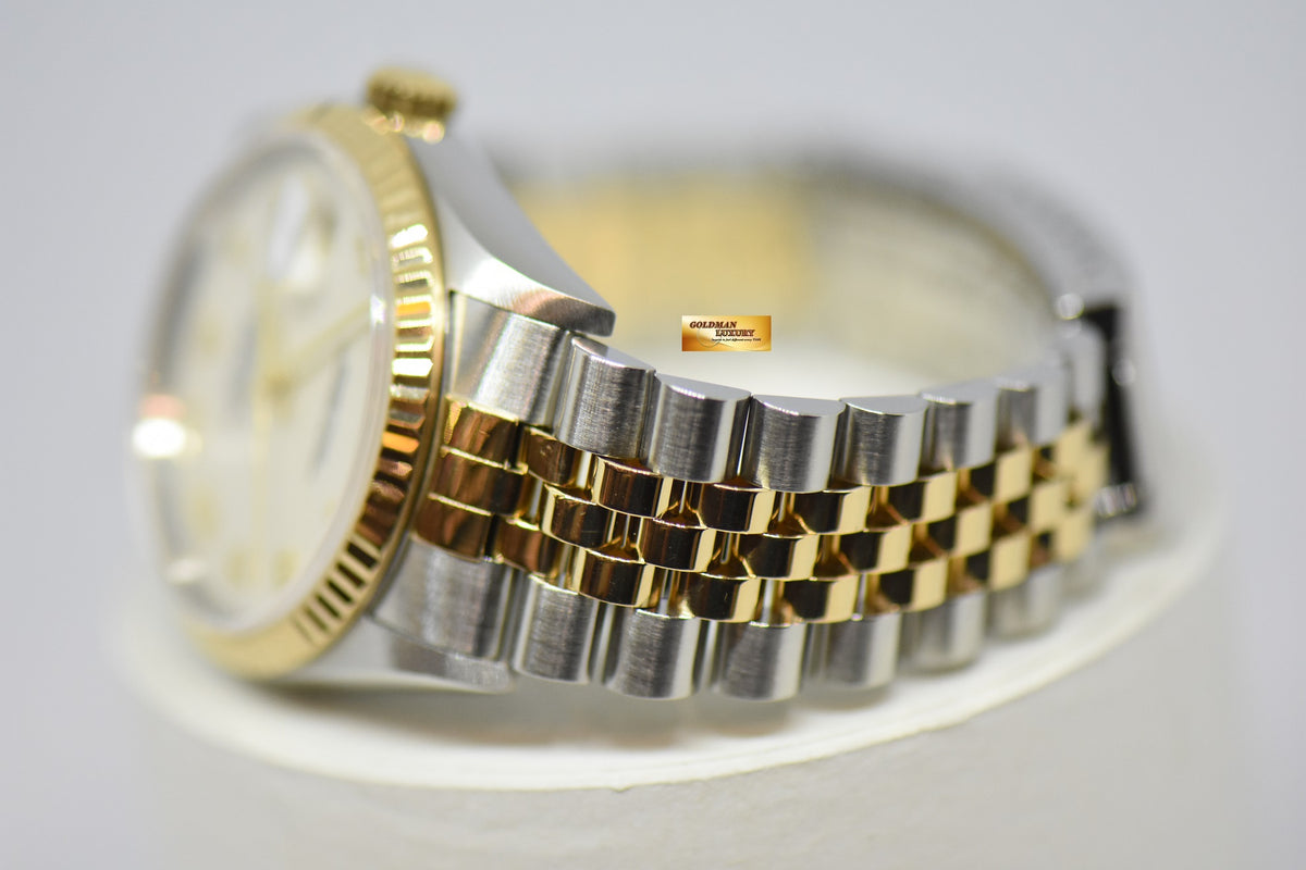[SOLD] ROLEX OYSTER DATEJUST 36mm ARABIC NUMERAL COMPUTER DIAL HALF-GOLD JUBILEE BRACELET AUTOMATIC 16233 (MINT)