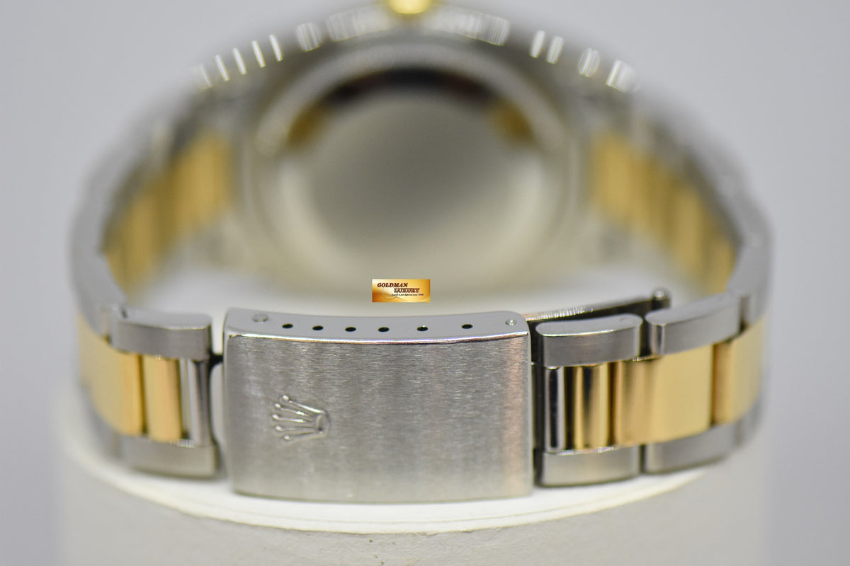 [SOLD] ROLEX OYSTER DATEJUST 36mm GOLD TAPESTRY DIAL HALF-GOLD OYSTER BRACELET AUTOMATIC 16203 (MINT)