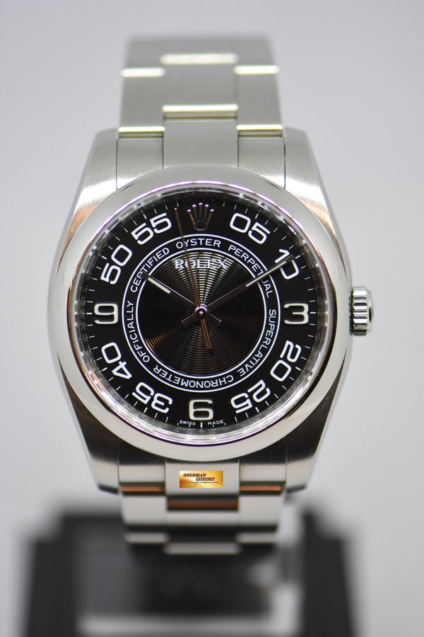 [SOLD] ROLEX OYSTER PERPETUAL 36mm STEEL OYSTER BRACELET AUTOMATIC BLACK DIAL 116000 (MINT)
