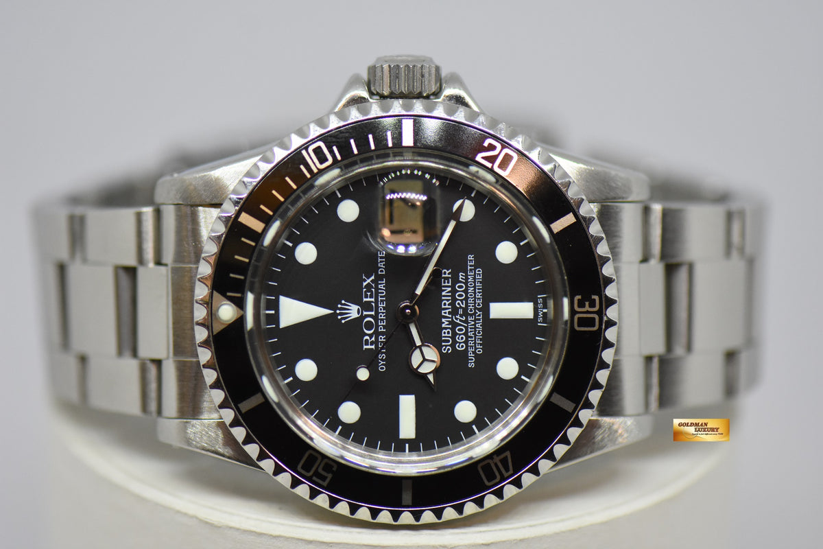 ROLEX OYSTER VINTAGE SUBMARINER 40mm STEEL IN BRACELET BLACK 1680 “SWISS” DIAL (SERVICED) (MINT)